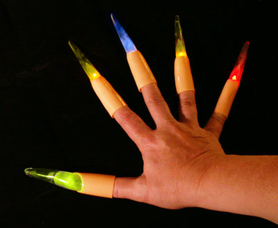 Pack of 5 Light Up Fingers