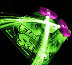 Fiber Optic Hair Clip Electric Green 1 pair